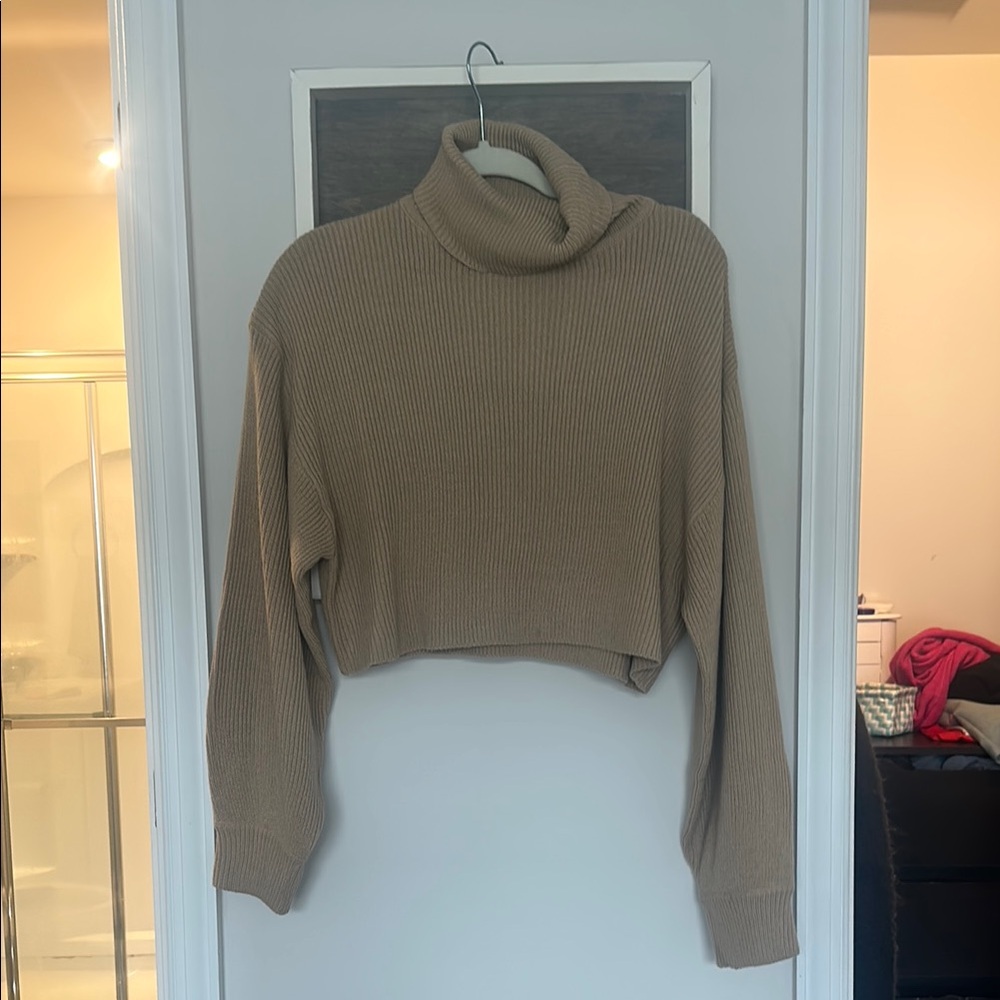 Cozy Tan Turtleneck Sweater